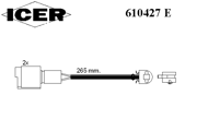 Сигнализатор, износ тормозных колодок 610427E ICER