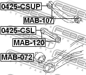 Сайлентблок - втулка амортизатора подвески MAB-120 FEBEST