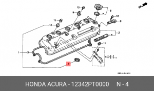 Прокладка, выпускной трубопровод 12342PT0000 HONDA