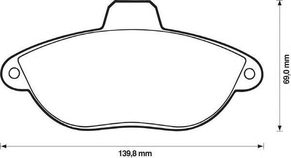 Комплект тормозных колодок, диско 571843B BENDIX JURID