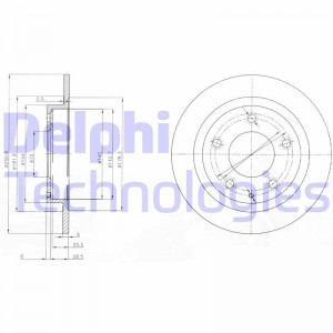 Тормозной диск BG3084 DELPHI