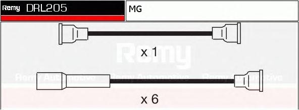 Ккомплект проводов зажигания DRL205 DELCO REMY