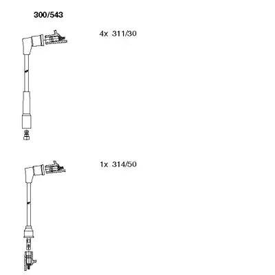 Ккомплект проводов зажигания 300543 BREMI