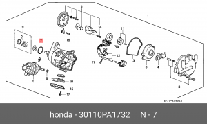 Прокладка, впускной коллектор 30110PA1732 HONDA