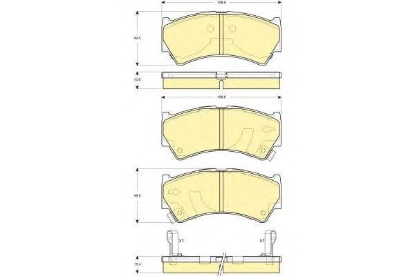 Комплект тормозных колодок, диско 6132759 GIRLING