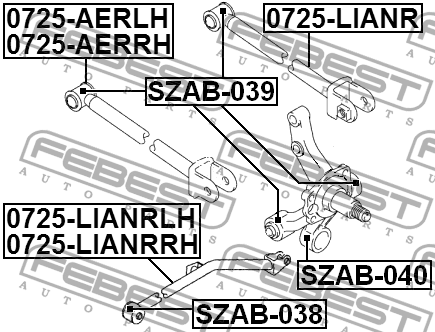 Сайлентблок SZAB-040 FEBEST