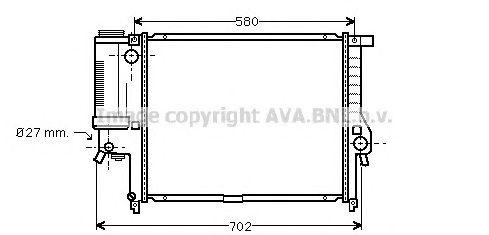 Радиатор охлаждения ДВС BW2195 AVA