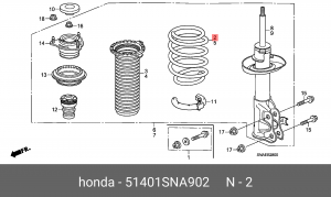 Пружина подвески 51401SNA902 HONDA