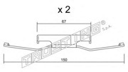 Комплектующие, колодки дискового тормоза KIT097 TRUSTING