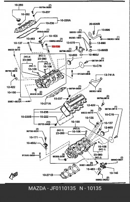 Болт головки цилидра JF01-10-135 MAZDA