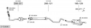Средний глушитель выхлопных газов 285215 BOSAL