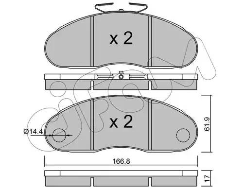 Комплект тормозных колодок, диско 822-111-2 CIFAM