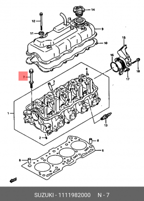 Болт головки цилидра 11119-82000 SUZUKI