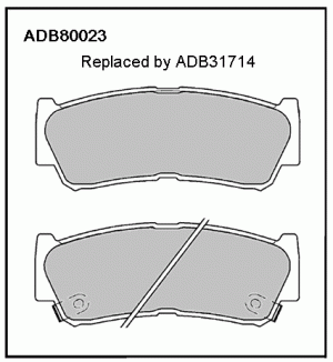 Колодки тормозные дисковые ADB80023 ALLIED NIPPON