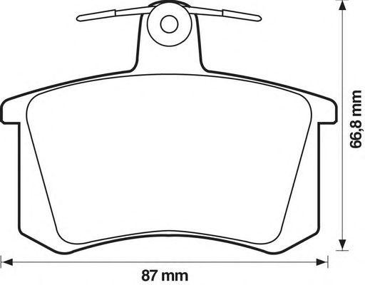 Комплект тормозных колодок, диско 571462B BENDIX JURID