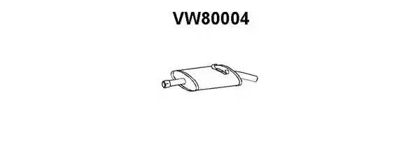 Глушитель выхлопных газов конечный VW80004 VENEPORTE