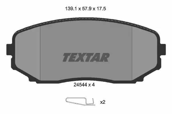 Комплект тормозных колодок, диско 2454401 TEXTAR