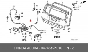Упругий элемент, крышка багажника / помещения для груза 04746S2H010 HONDA