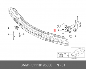 Кронштейн крепления 51 11 8 195 300 BMW