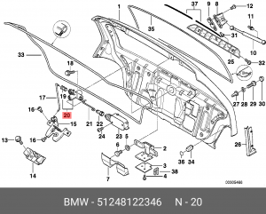 Механизм запорный 51 24 8 122 346 BMW