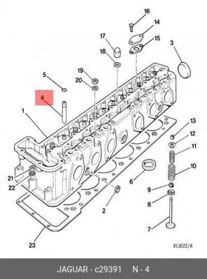 Направляющая втулка клапана C29391 JAGUAR