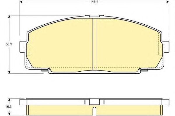 Комплект тормозных колодок, диско 6107709 GIRLING
