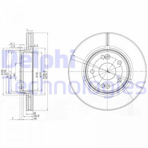 Тормозной диск BG3733 DELPHI