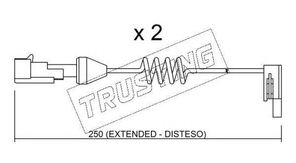Сигнализатор, износ тормозных колодок SU166K TRUSTING