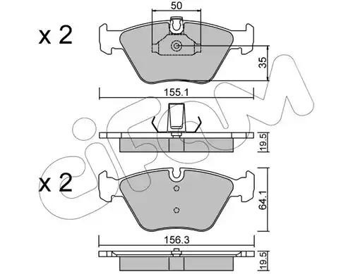 Комплект тормозных колодок, диско 822-207-0 CIFAM