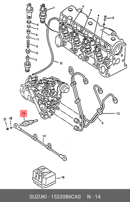 Свеча накаливания 15320-86CA0 SUZUKI