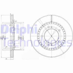 Тормозной диск BG3821 DELPHI