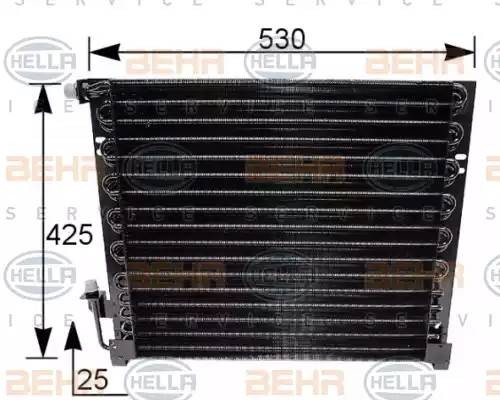 Конденсатор, кондиционер 8FC351035361 HELLA