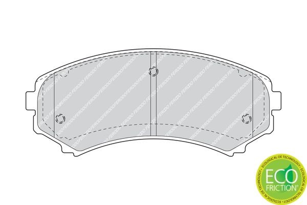 Комплект тормозных колодок, диско FDB1603 FERODO