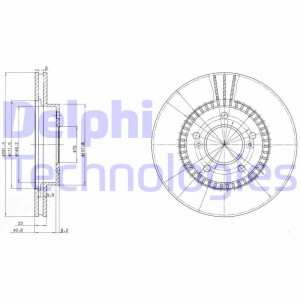 Тормозной диск BG3061 DELPHI