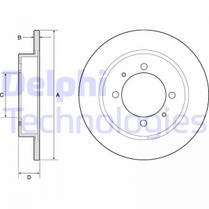 Тормозной диск BG3203 DELPHI