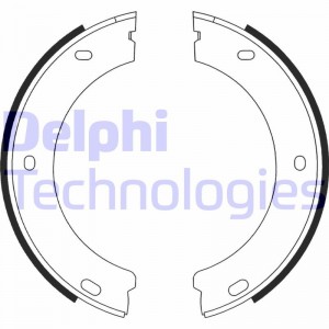 Комплект тормозных колодок, стояночная тормозная система LS1597 DELPHI