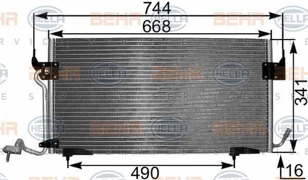 Конденсатор, кондиционер 8FC 351 301-291 HELLA