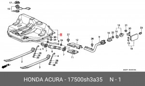 Топливный бак 17500SH3A35 HONDA