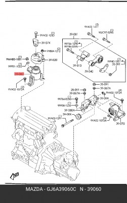Подвеска, двигатель GJ6A39060C MAZDA