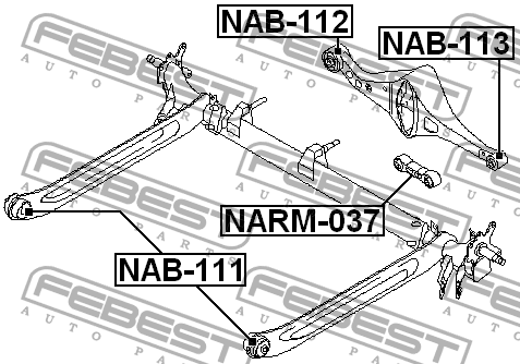 Сайлентблок NAB-113 FEBEST