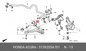 Сайлентблок 51392-S5A-701 HONDA