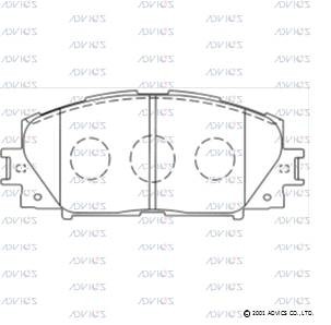 Колодки тормозные дисковые SN941 ADVICS