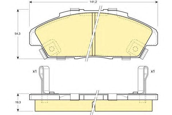 Комплект тормозных колодок, диско 6109969 GIRLING