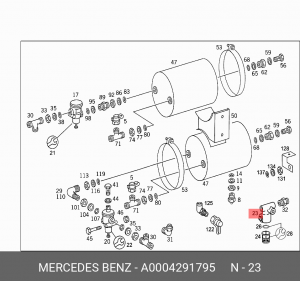Клапан пневматической системы A 000 429 17 95 MERCEDES BENZ