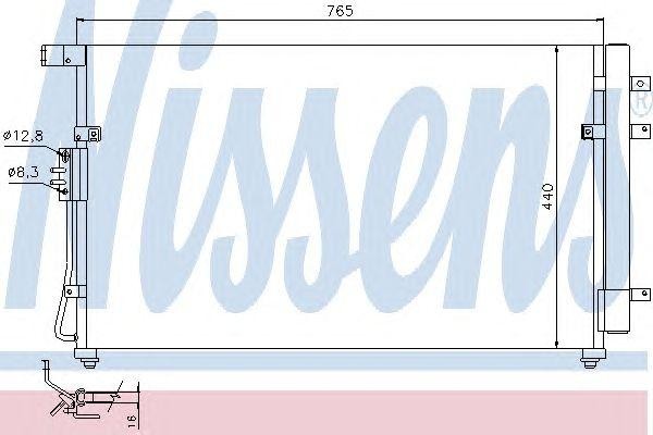 Конденсатор, кондиционер 94868 NISSENS
