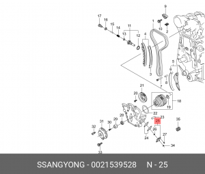 Датчик, положение распределительного вала 0021539528 SSANG YONG