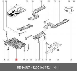 Защита картера двигателя 8200166452 RENAULT