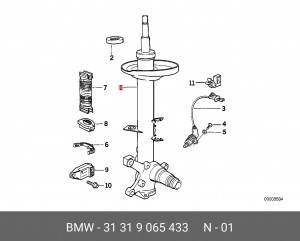 Амортизатор подвески со ступицей 31 31 9 065 433 BMW