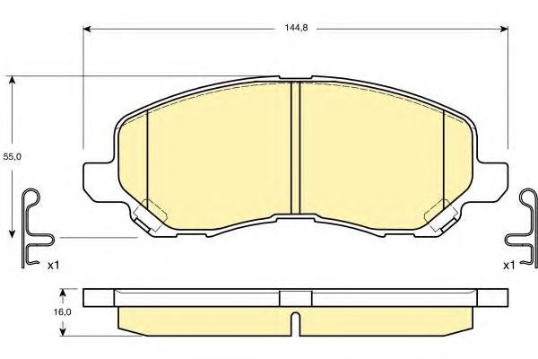 Комплект тормозных колодок, диско 6132879 GIRLING