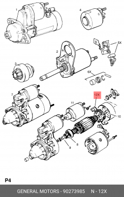 Кронштейн, угольная щетка 90273985 GENERAL MOTORS